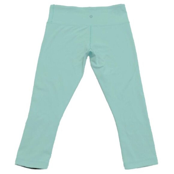 Lululemon Wunder Under Crop Reversible Mint Moment/Black - Picture 7 of 14